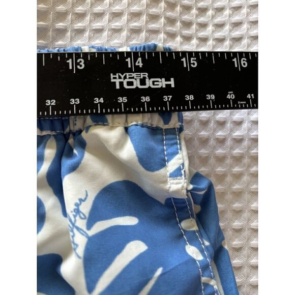 Tommy Hilfiger Mens Medium Blue White Tropical Hula Girl Print Swim Short Trunks - Picture 13 of 16